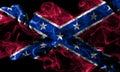Confederate flag, Navy Jack smoke flag Royalty Free Stock Photo