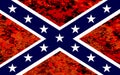 Confederate Flag Over Fire Royalty Free Stock Photo