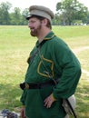 Confederate Man With Green Uniform