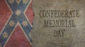 Confederate Memorial Day. Flag and Concrete