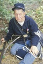 Confederate participant in camp scene during recreation of Battle of Manassas, marking the beginning of the Civil War Royalty Free Stock Photo