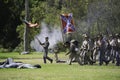 Confederate soldiers advancing