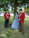 Confederate Soldiers and Civilian Woman Royalty Free Stock Photo