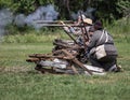 Confederate Soldiers Fight Back Royalty Free Stock Photo