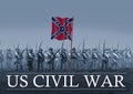 Confederate Soldiers. US Civil War 1860`s Royalty Free Stock Photo