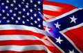 Confederate States of America flag. Historical national flag of the Confederate States of America. Known as Confederate Battle,