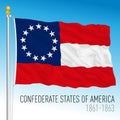 Confederate states historical flag, 1861 - 1863, United States Royalty Free Stock Photo