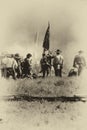 Confederates defend the flag,