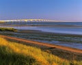 Confederation Bridge across the sea Royalty Free Stock Photo