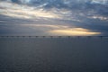 Confederation Bridge Over Sunset Sky Royalty Free Stock Photo