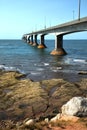 Confederation bridge in Prince Edward island in Canada Royalty Free Stock Photo