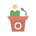 Conference Color Vector Icon which can easily modify or edit Royalty Free Stock Photo