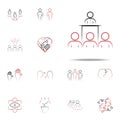 conference colored hand drawn icon. Team icons universal set for web and mobile