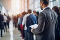 Conference Crowd Queueing. Generative ai.