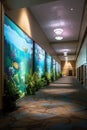 conference hall entrance with event signage