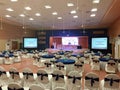 The conference hall getting ready for the 2nd Business Partners Meet of HAL Helicopter Division, Bangalore