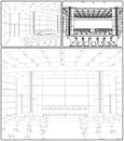 Conference Hall Interior Vector 03