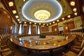 Conference hall in Palatul Parlamentului Palace of the Parliament, Bucharest, Romania Royalty Free Stock Photo