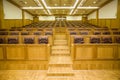 Conference halls with leather armchairs and tables