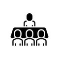 Black solid icon for Conference, convention and colloquium Royalty Free Stock Photo