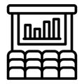 Conference icon outline vector. Business incubator