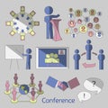 Conference icons set