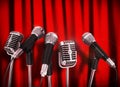 Conference meeting microphones Royalty Free Stock Photo