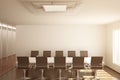 Conference room with blank wall Royalty Free Stock Photo