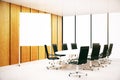 Conference room with blank whiteboard Royalty Free Stock Photo