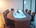 Conference room with an interactive table display Royalty Free Stock Photo
