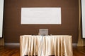 Conference room with laptops Royalty Free Stock Photo