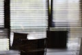 Conference room in office, blurred. Modern meeting room for business negotiations and business meetings. Boardroom Royalty Free Stock Photo