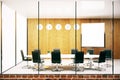 Conference room with whiteboard stand Royalty Free Stock Photo
