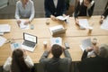 Conference table with business people group working together, te Royalty Free Stock Photo