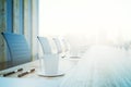 Conference table closeup Royalty Free Stock Photo