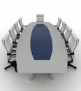 Conference Table with empty chairs Royalty Free Stock Photo