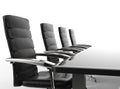 Conference table and office chairs Royalty Free Stock Photo