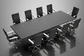 Conference table and office chairs Royalty Free Stock Photo