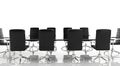 Conference table and office chairs Royalty Free Stock Photo