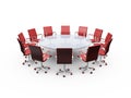 Conference Table and Office Chairs Royalty Free Stock Photo