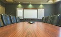 Conference Table w/Blank Whiteboard Royalty Free Stock Photo