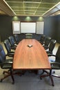 Conference Table w/Blank Whiteboard - vertical Royalty Free Stock Photo