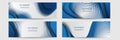 Conference vector template. Abstract dotted blue background for IT conference invitation, business meeting. Banner for social Royalty Free Stock Photo