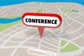 Conference Venue Location Map Pin Trade Show Event