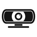Conference web camera icon simple vector. Video camcorder