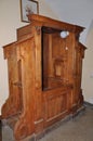 Confession booth in the Sanctuary of the Mother of God Trsat in Rijeka. Confession boot Royalty Free Stock Photo