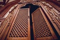 Confessional booth at the old european catholic church.