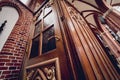 Confessional booth at the old european catholic church.