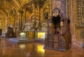 Confessional booths inside a church Royalty Free Stock Photo