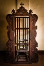 Confessional box, St. Cajetan's Church, Anjuna, Goa, India